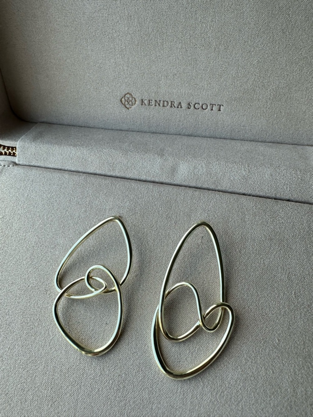 Kendra Scott Gold Sculptural Abstract Drop Earrings